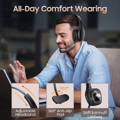 Trucker Bluetooth Headset, Wireless Headset with Mic