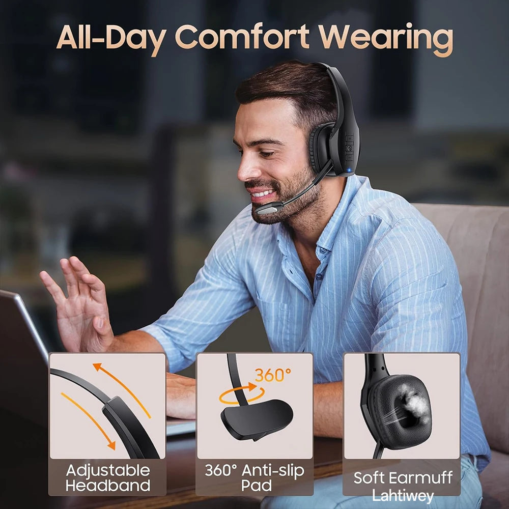 Trucker  Headphones 55H of Talk Time All-Day Comfort