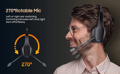 Trucker Bluetooth Headset with 55H of Talk Time All-Day Comfort
