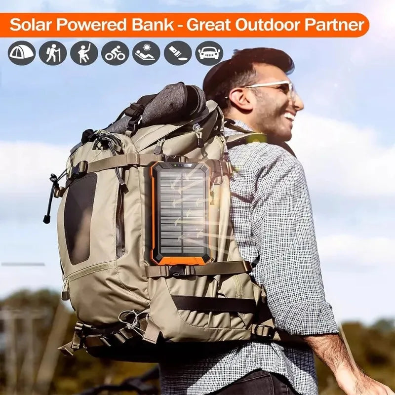 Solar Power Bank 20000mAh Wireless Charger