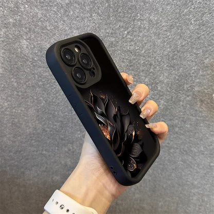Flower Matte Phone Case for iPhone Shockproof Cover