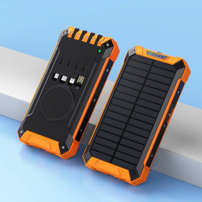 Solar Power Bank 20000mAh Wireless Charger